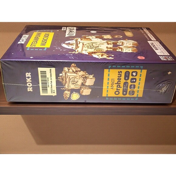 ROKR Orpheus Steampunk Music Box 3D Wooden Puzzle Kit DIY Model Gift New - Picture 3 of 6